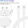 iPhone 14 13 12 11 Charger Plug and Charger Cable, 20W iPhone Fast Charger USB C Lightning Cable 2M for iPhone 14 13 12 11 Pro Max Mini SE 2020 iPad Apple MFi Certified Image 3