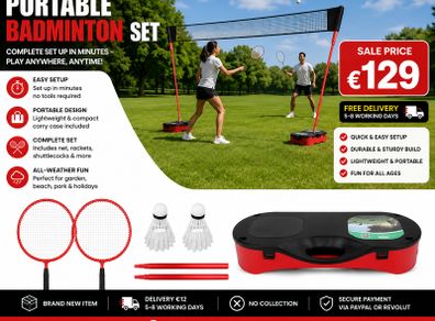 Badminton Net Set with Base