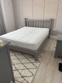 king bed frame and mattress