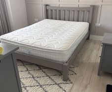 king bed frame and mattress
