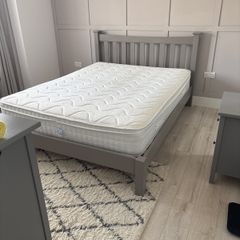 king bed frame and mattress