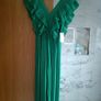 Boutique stunning green pleated wide leg catsuit jumpsuit playsuit frills S/M 8 10 12 New  party Image 2