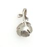 925 Sterling Silver & Blue Sapphire Accent Rose Necklace Charm Image 4
