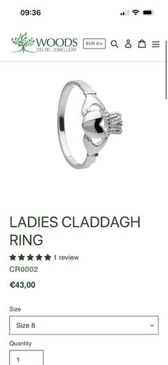 Celtic jewellery cladding ring Bnib