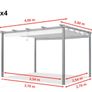 3 x 4m Pergola with retractable canopy roof Image 2