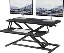 ERGOMAKER Height Adjustable Standing Desk Converter 80cm(32 Inch),Black