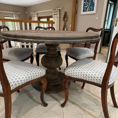 1.2m Round Rustic Oak Pedestal Dining Table
