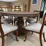 1.2m Round Rustic Oak Pedestal Dining Table Image 5