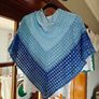 Blue Crochet Shawl Image 2