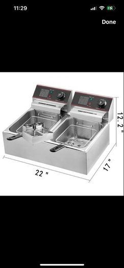 New fryer double 12L new 220v