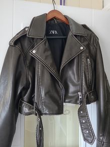 Zara Faux Leather Jacket Size M