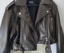 Zara Faux Leather Jacket Size M
