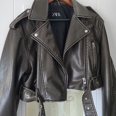 Zara Faux Leather Jacket Size M