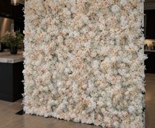 Champagne Flower Wall Hire 8ft x 8ft