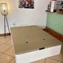 White Ottoman Storage Bed Double Image 2