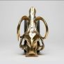 Wild Pig Skull (30 cm) - Polished Bronze Image 7