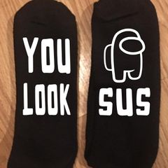 Among us inspired socks, gamer socks, Teen, teenager, stocking stuffer