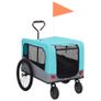 2-in-1 Pet Bike Trailer & Jogging Stroller Blue and Grey Image 4