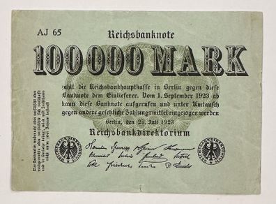 Germany 100000 Mark 1923 Banknote