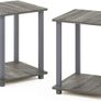 MULTIPLE COLOURS AVAILABLE | Simplistic 2-Pack End Table, Side Table, Nightstand, Dark Walnut, 39.6 x 39.6 cm (2-Pack) Image 2