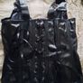 Black Faux Leather Corset Image 4