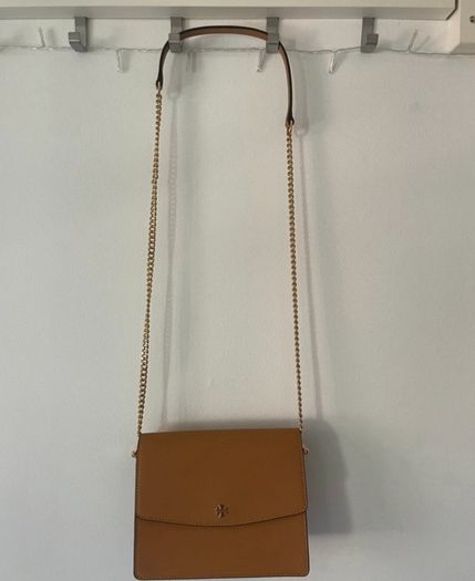 Tory Burch Brown Cross Body Bag with Gold Hardware