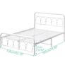 4ft6 Double Bed Frame with High Headboard and Foot Image 8
