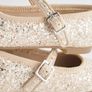 Next Ivory Glitter Wide Fit (G) Flower Girl Occasion Mary Jane Shoes Size UK3 EU19 Image 3