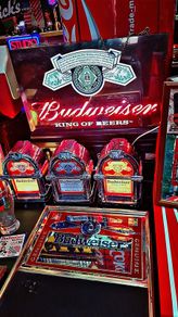 Budweiser mirrored display Neon pub light