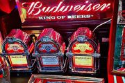 Budweiser mirrored display Neon pub light