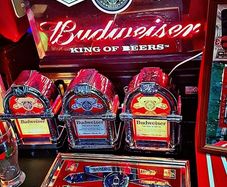 Budweiser mirrored display Neon pub light