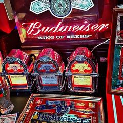 Budweiser mirrored display Neon pub light