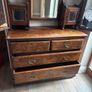 Antique walnut 3 mirrored Dressing table Image 4