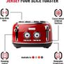 Jersey Steel Blue Toaster 4 Slice  Stainless Steel Retro Toaster  Variable Browning Control  Self Centering Function  Reheat and Defrost Functions MULTIPLE COLOURS AVAILABLE (FREE POSTAGE) Image 9