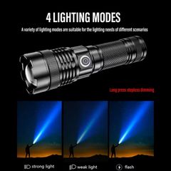 Super Bright LED Flashlight, Zoomable  Torch,