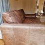 brown leather sofa and arm chair Image 10