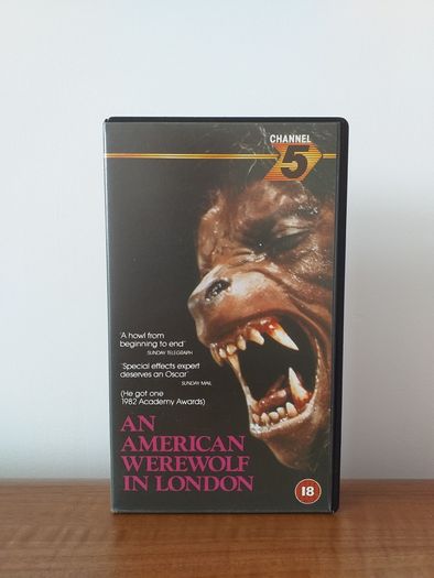 An American Werewolf In London (HORROR FILM) Vhs Video Channel 5, Year 1982.