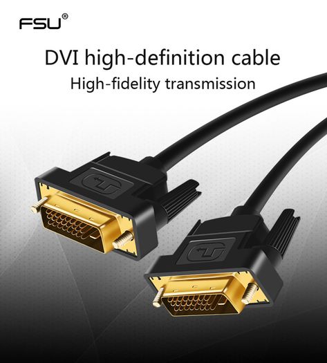 FSU 2M DVI-D (24+1) Dual Link (Male/Male) 1080P Gold-Plated Slim Cable (Brand New/Warranty)