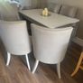 6 dining chairs grey herringbone Image 4