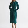 Reiss Pleated Long Sleeve Midi Dress Image 6