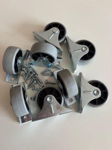 x8 Universal Divan Bed Cabinet Drawers Castor Wheels, non-swivel castors suitable for various furniture items like beds and drawers