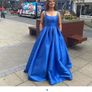 Royal Blue Debs Dress with pockets Image 4