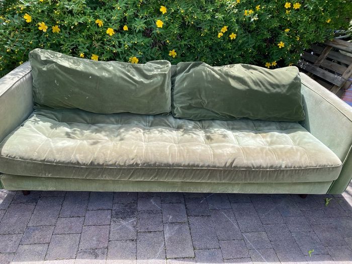 Green sofa