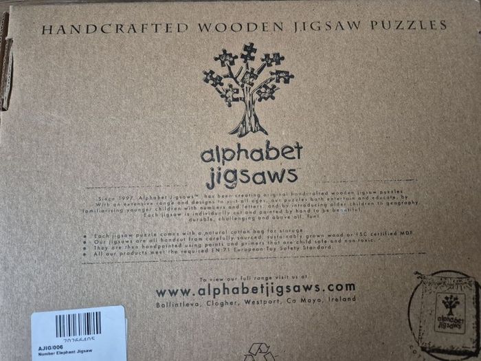 Alphabet Jigsaws Elephant Number jigsaw puzzle brand new