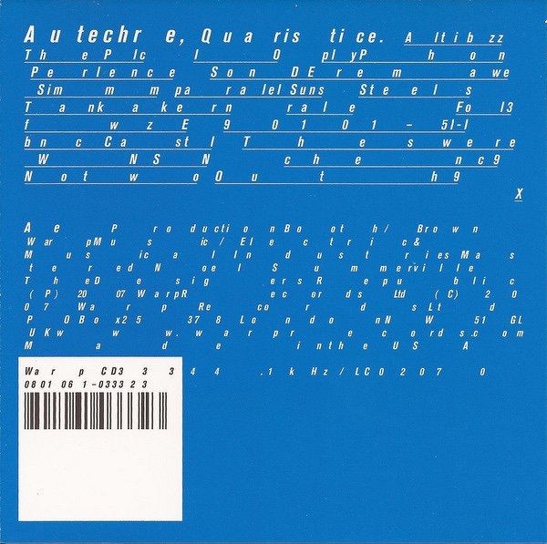 autechre  -  quaristice      CD