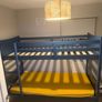 New Harvey Norman Bunk Bed (Teal/Blue) + Brand New Mattress Image 2