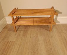Wooden 2-Tier Shoe Rack