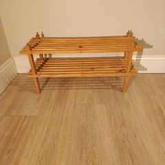 Wooden 2-Tier Shoe Rack