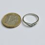 Brand New 9ct White Gold Emerald & Diamond Wishbone Ring Image 9