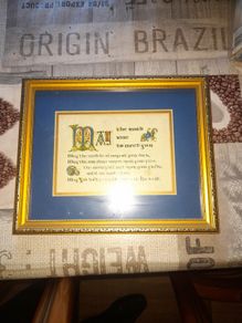 Beautiful Old Framed Blessing, Postage Available or Collection on all my items,